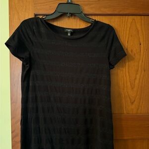 Talbots Black Fitted Short Sleeve T-Shirt